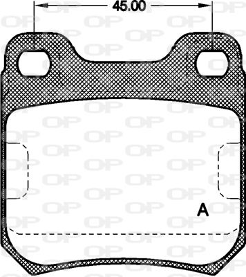 OPEN PARTS stabdžių trinkelių rinkinys, diskinis stabdys BPA0239.00